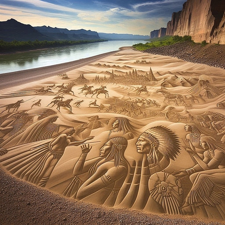 native american sand painting